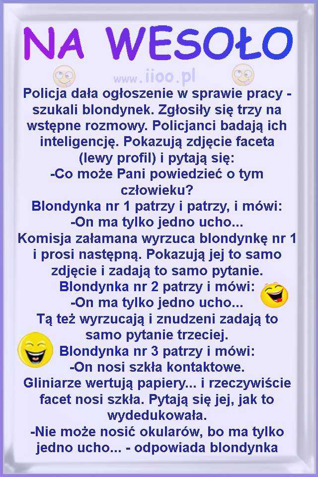 HUMOR, Na wesoło - Policja ogłoszenie