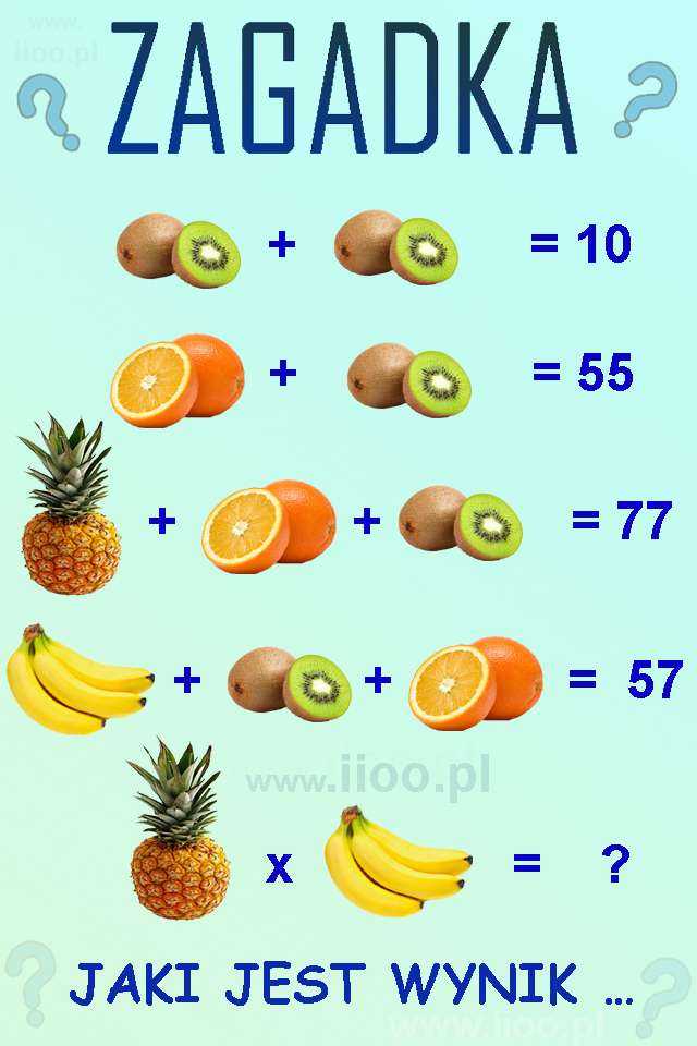 Zagadka - sałatka owocowa. Czy znasz wynik?